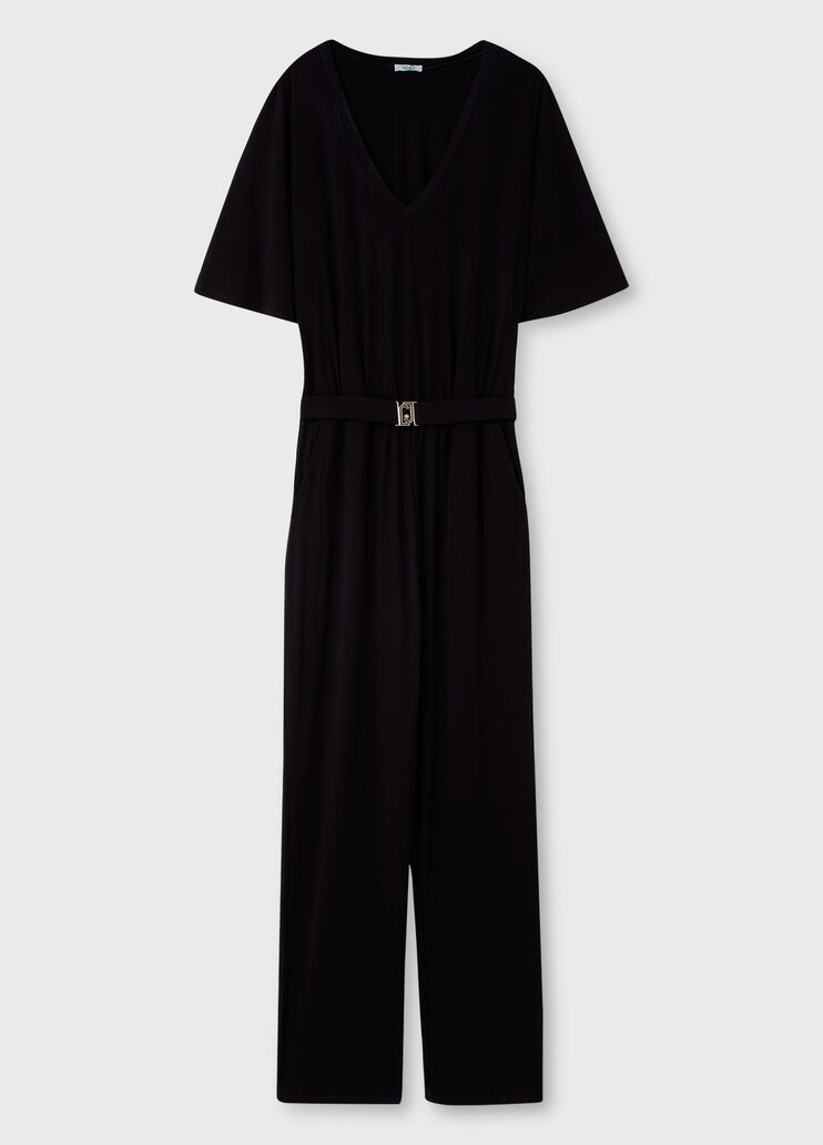 Длинный комбинезон с ремнём Чёрный Liu Jo - large image number 4