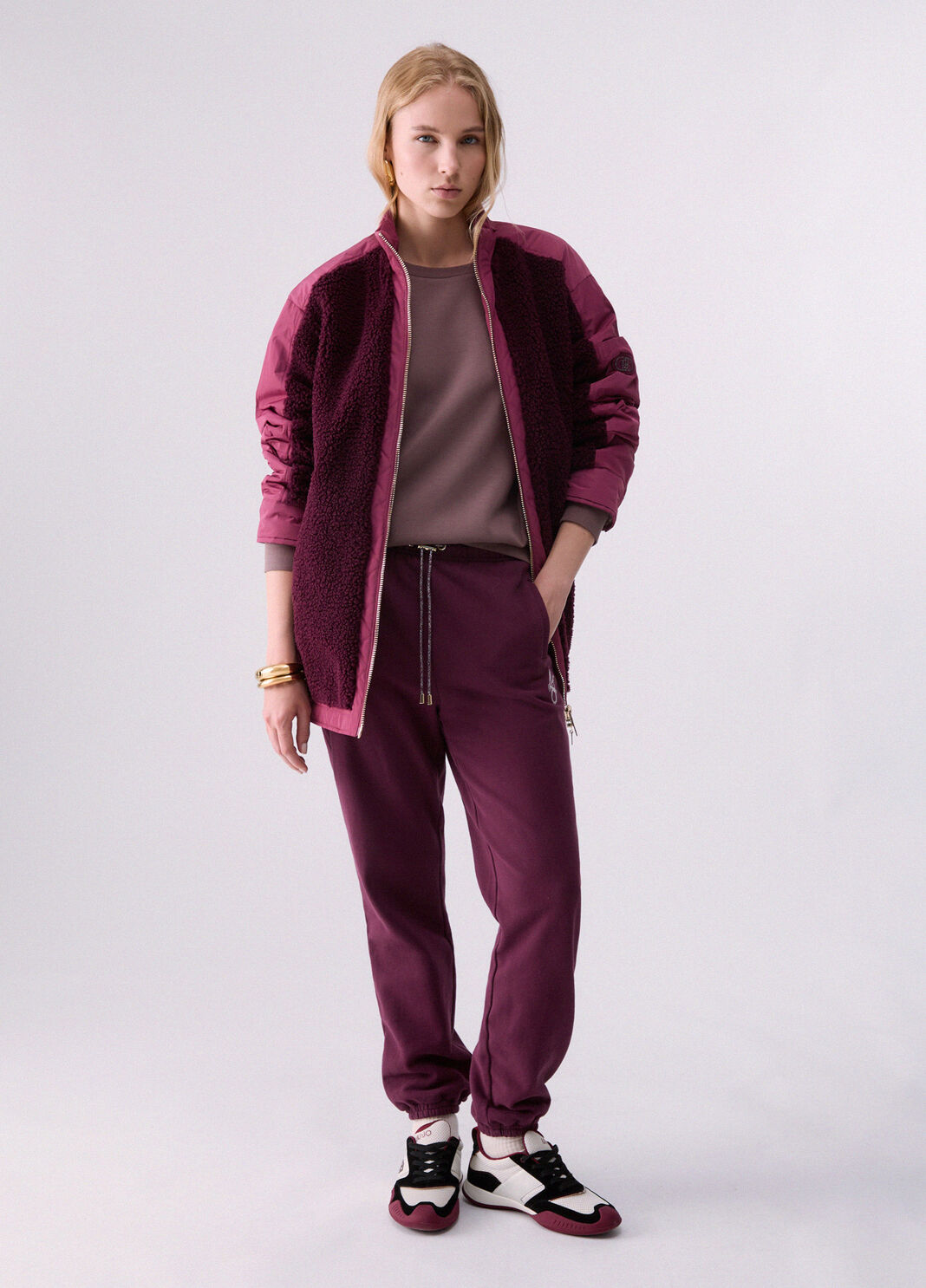 Oversized Teddy Bomber Jacket purple Liu Jo - large image number 5