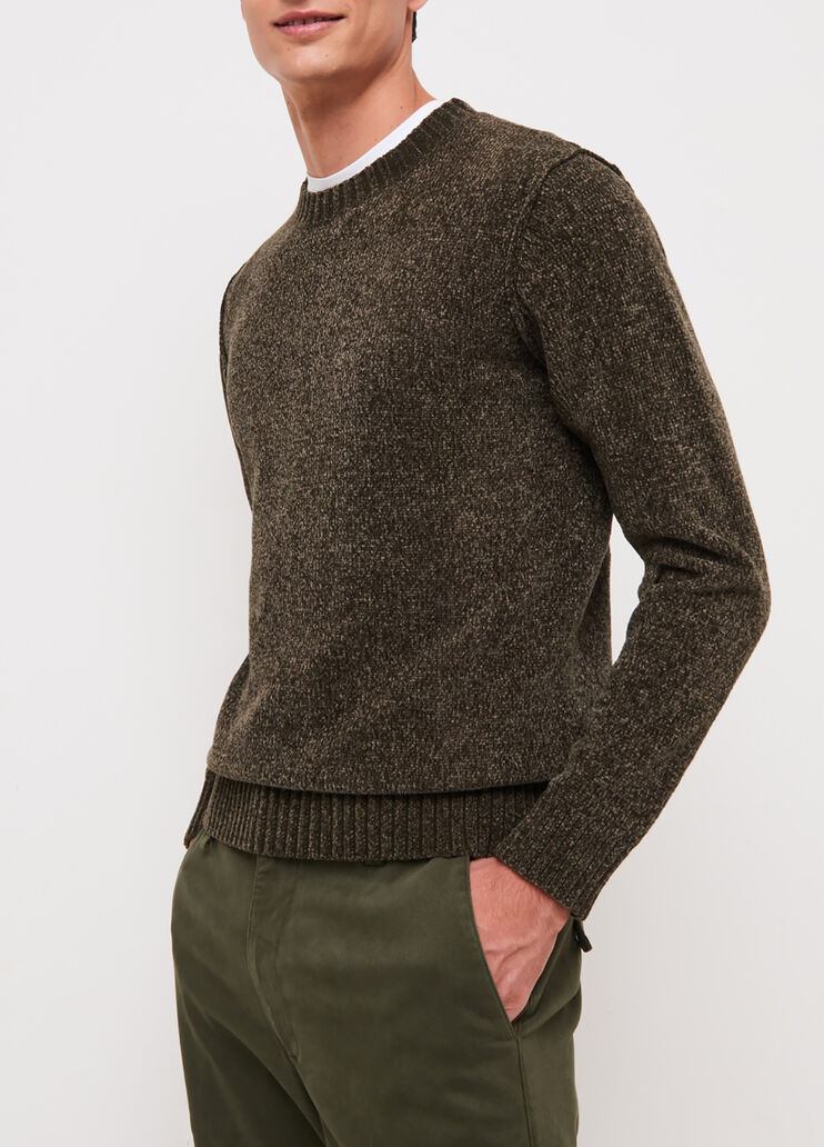 Regular fit chenille jumper military green Liu Jo - large image number 0 Regular fit chenille jumper military green Liu Jo - large image number 0