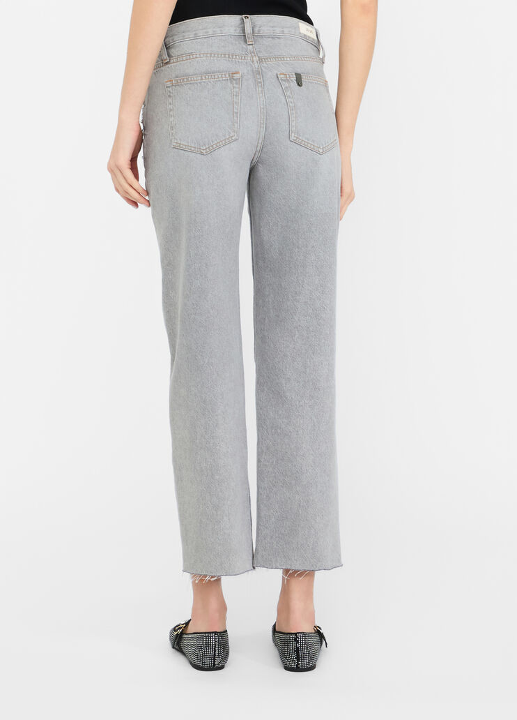 Jean jambe droite avec strass denim gris Liu Jo - large image number 1