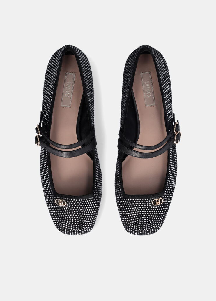 Ballet flats with all-over rhinestones black Liu Jo - large image number 3 Ballet flats with all-over rhinestones black Liu Jo - large image number 3
