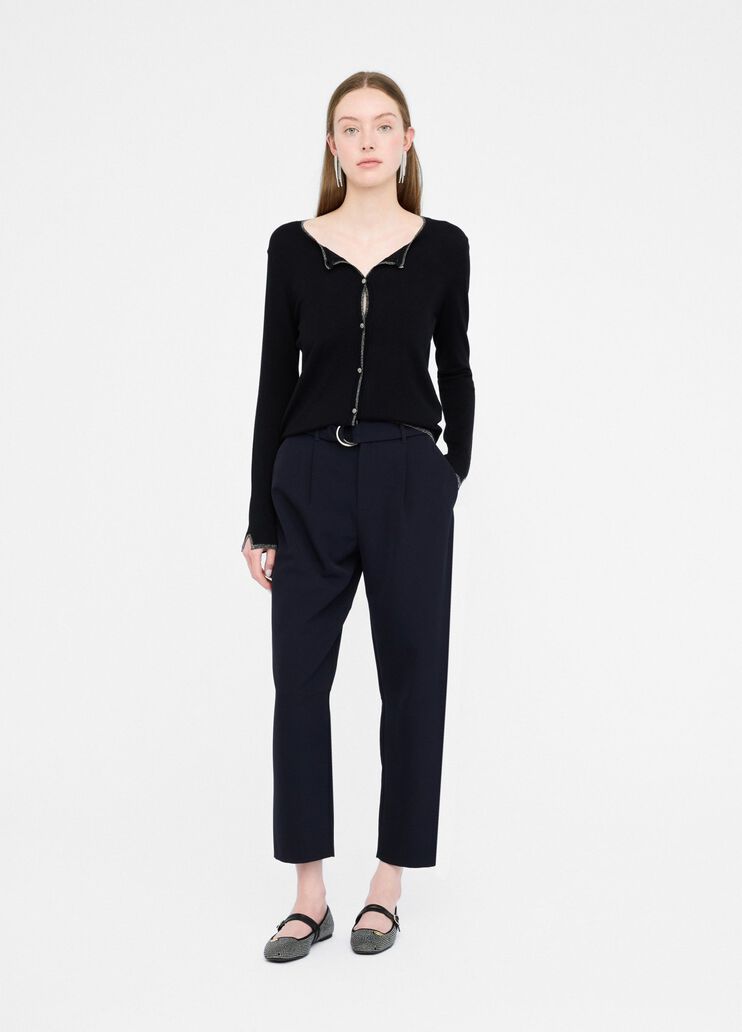 Cardigan with lurex® details black Liu Jo - large image number 5