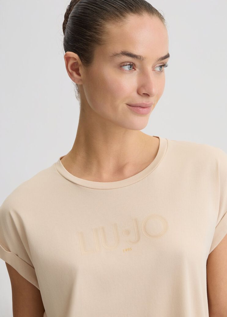 Cotton T-shirt with logo animal print Liu Jo - large image number 2 Cotton T-shirt with logo animal print Liu Jo - large image number 2