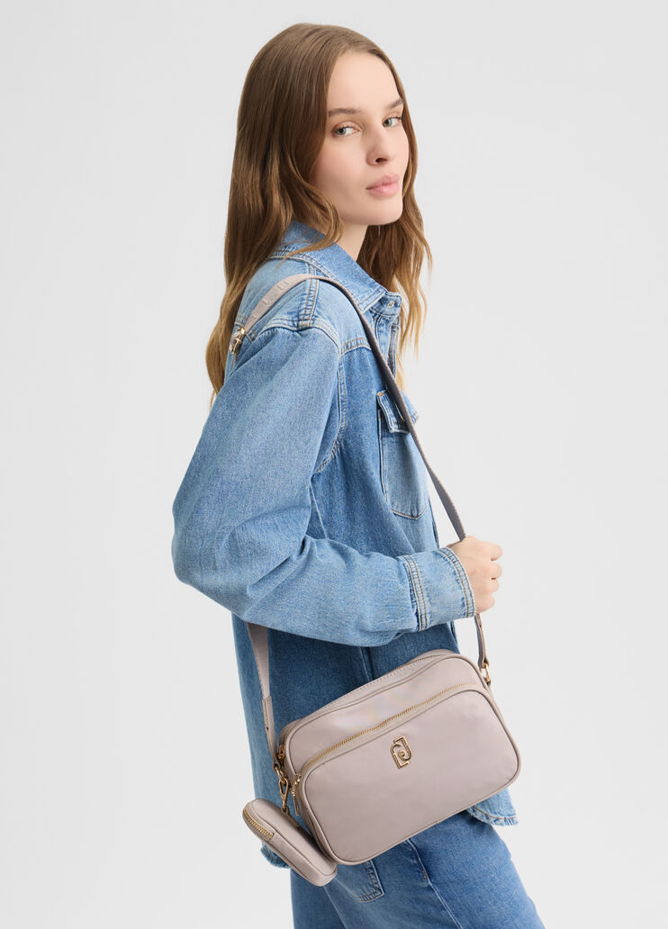 Medium nylon crossbody bag dove grey Liu Jo - medium