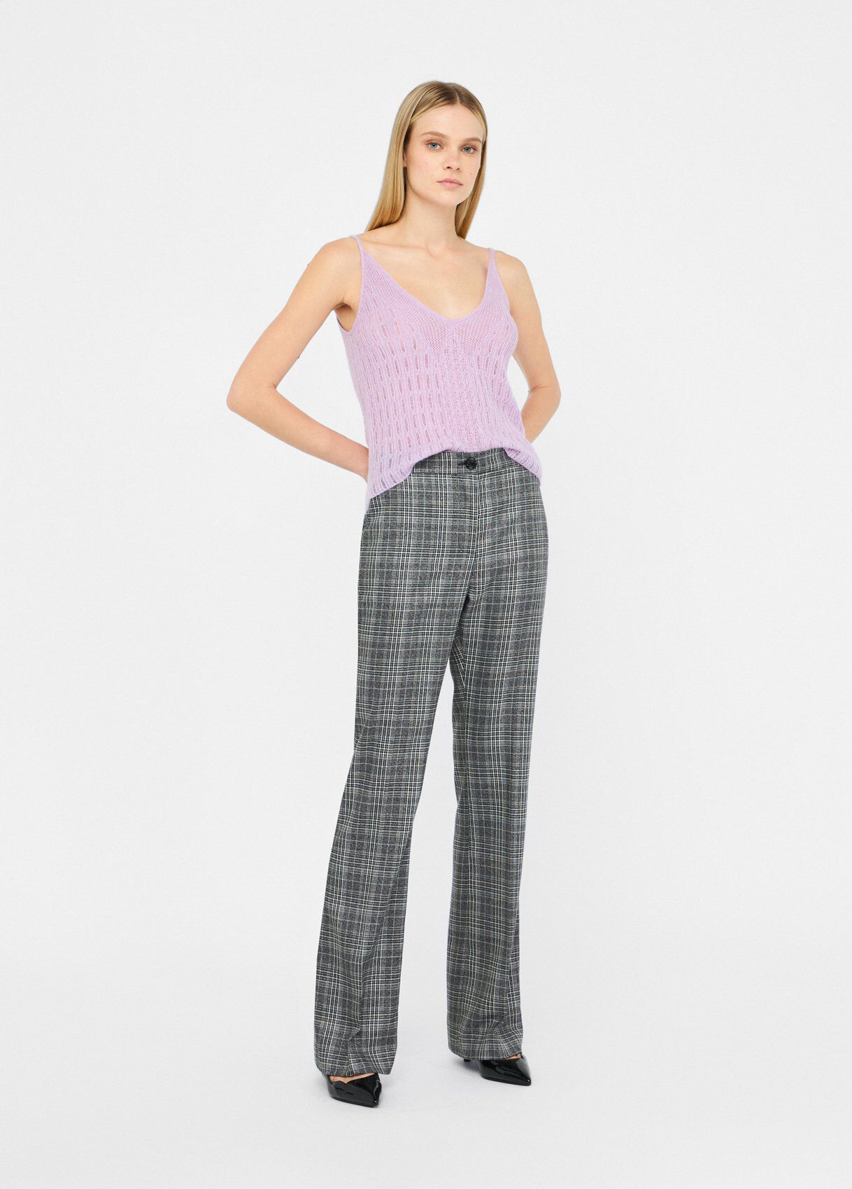 Glen plaid flare trousers colour glen plaid | Liu Jo