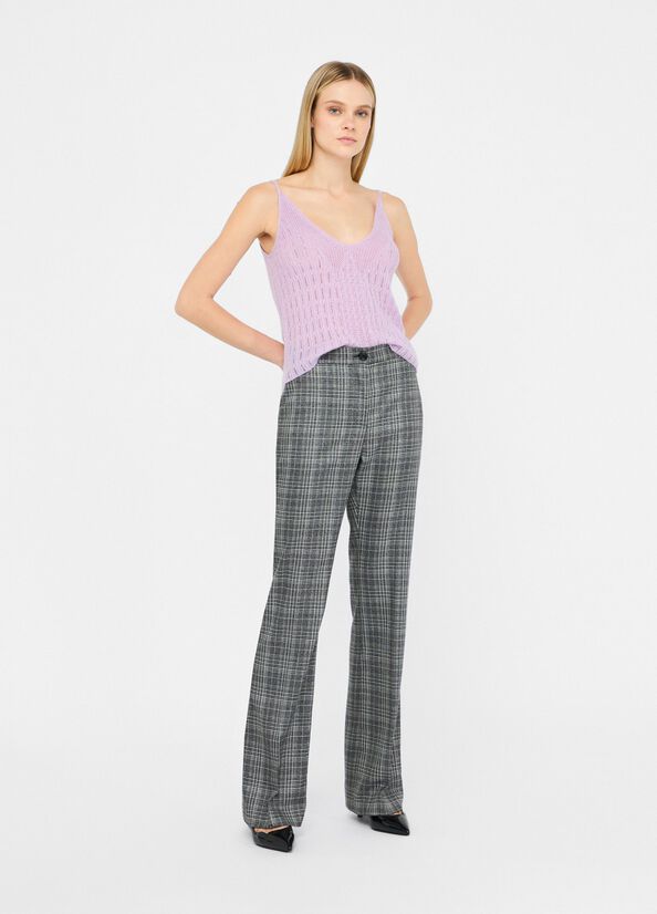 Pantalon évasé en prince-de-galles prince-de-galles Liu Jo - medium