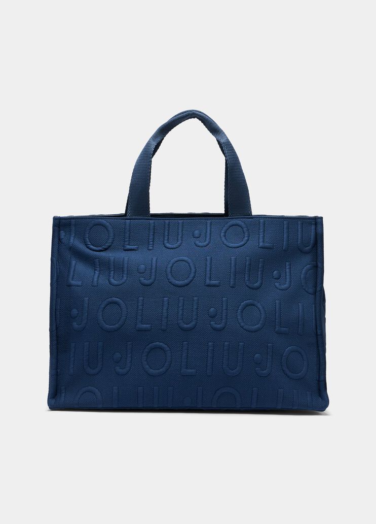 Bolso tote mediano de punto azul oscuro Liu Jo - medium