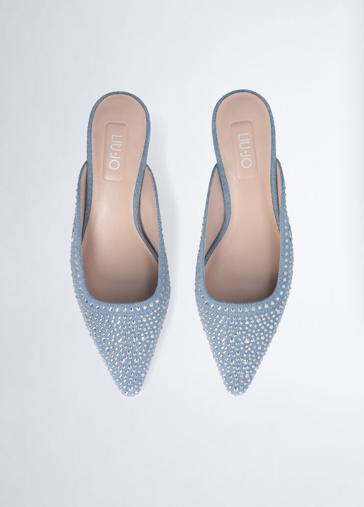 All-over rhinestone-detailed denim mules denim Liu Jo - large image number 6 All-over rhinestone-detailed denim mules denim Liu Jo - large image number 6