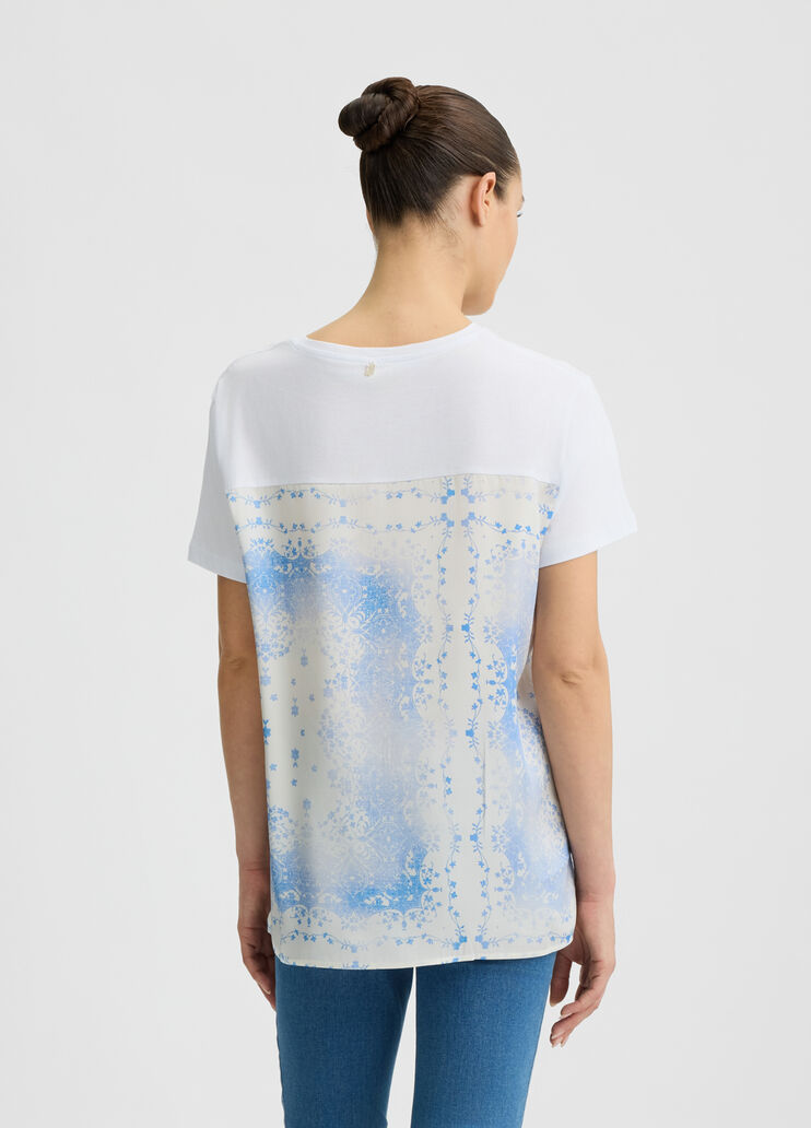 T-shirt with print white/light blue Liu Jo - large image number 1 T-shirt with print white/light blue Liu Jo - large image number 1