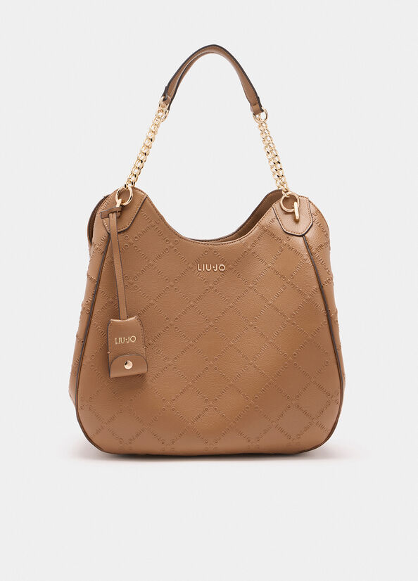 Handtasche mit Logo Braun Liu Jo - large image number 0