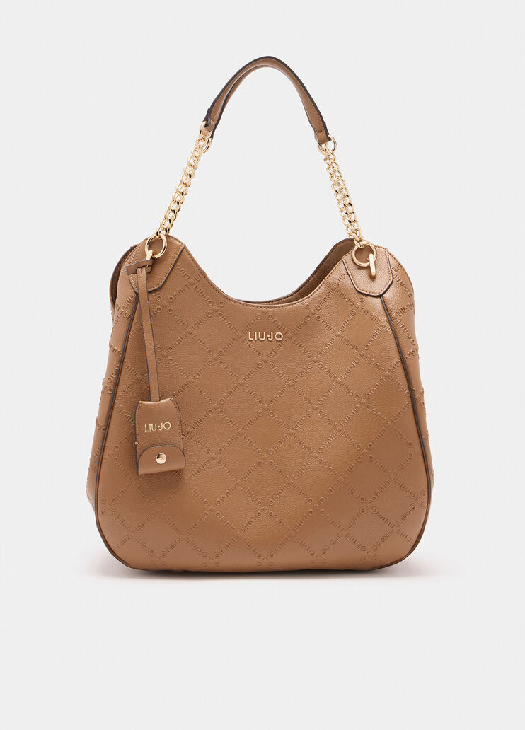 Handbag with logo brown Liu Jo - medium Handbag with logo brown Liu Jo - medium