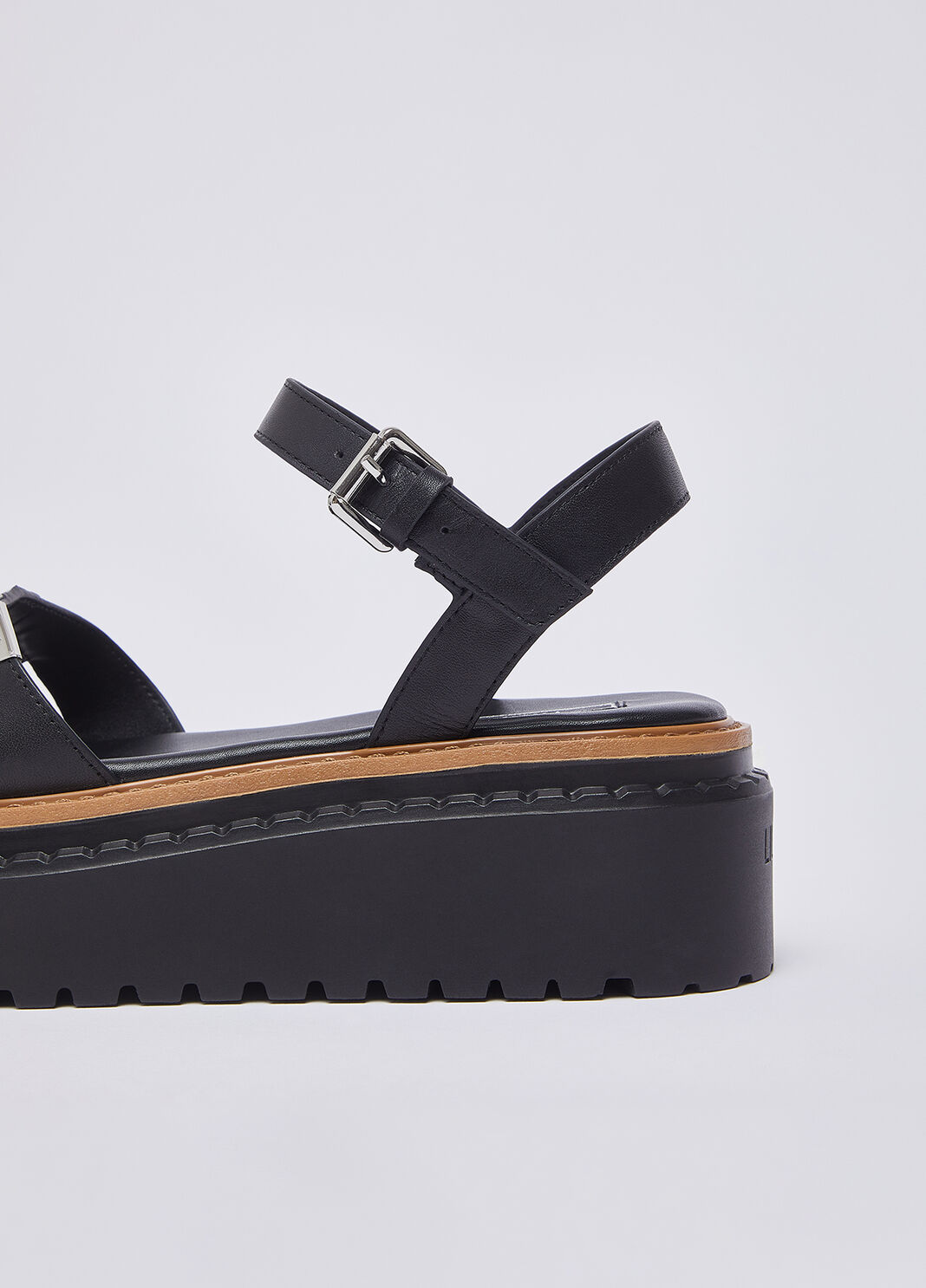 Leather platform sandals black Liu Jo - large image number 5