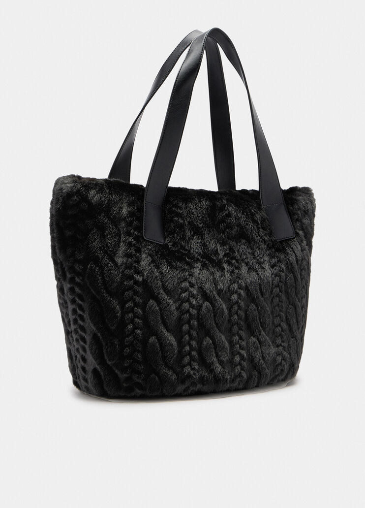 Faux fur hobo bag black Liu Jo - large image number 1 Faux fur hobo bag black Liu Jo - large image number 1