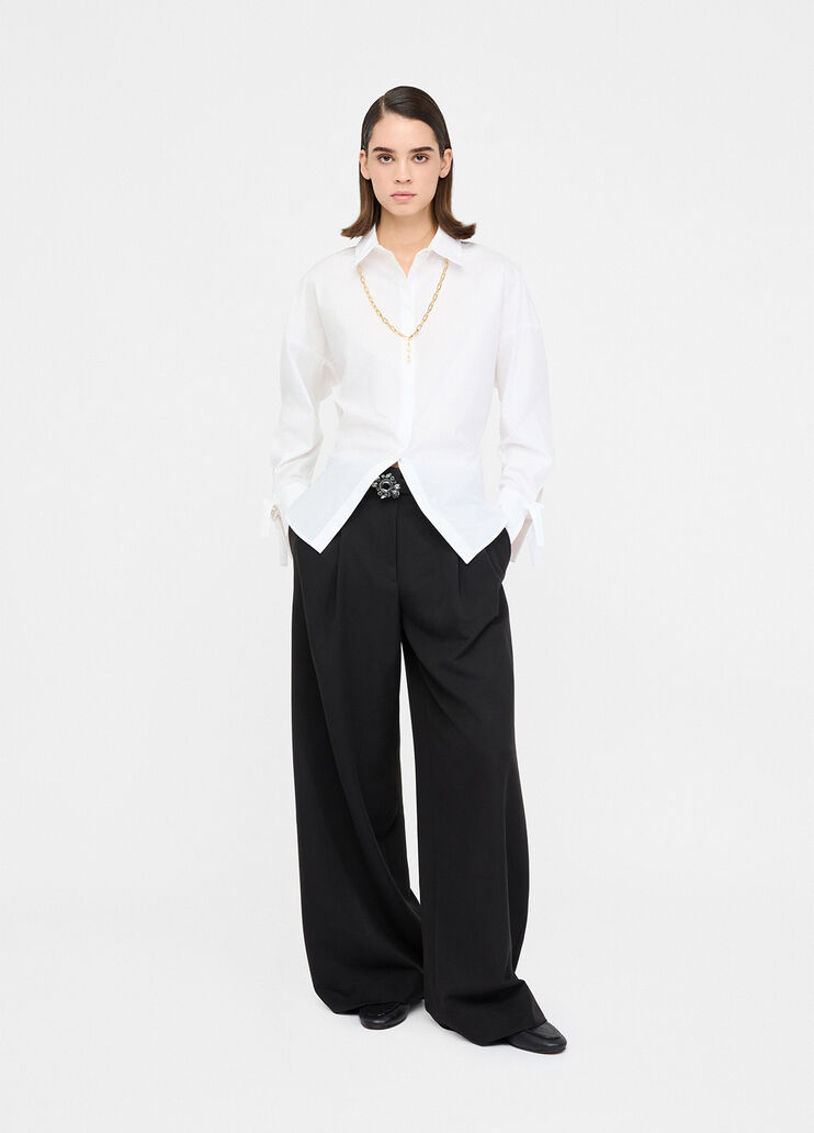 Shirt with bejewelled bows white Liu Jo - medium Shirt with bejewelled bows white Liu Jo - medium