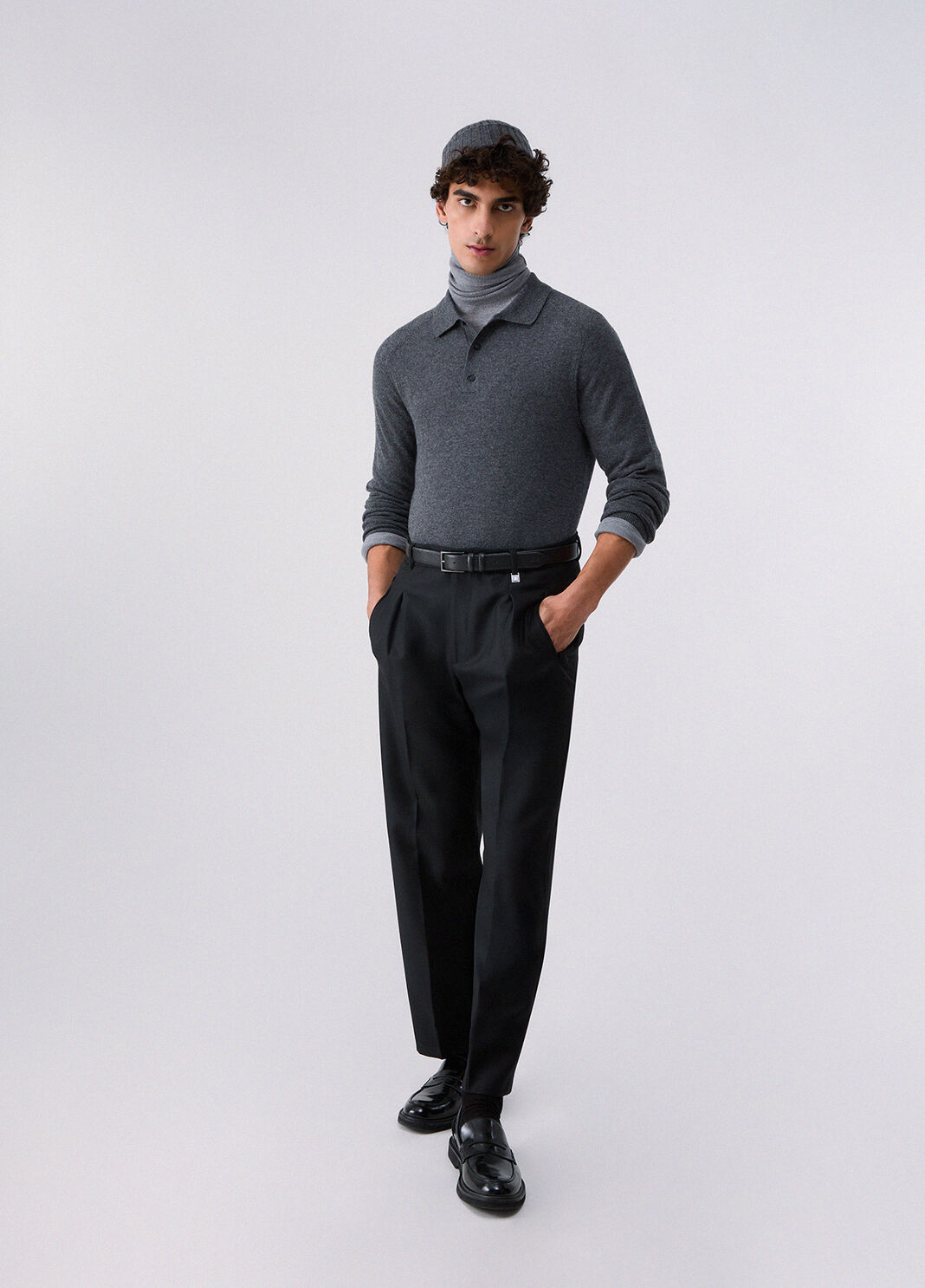 Poloshirt aus Wolle und Kaschmir Dunkelgrau Liu Jo - large image number 5