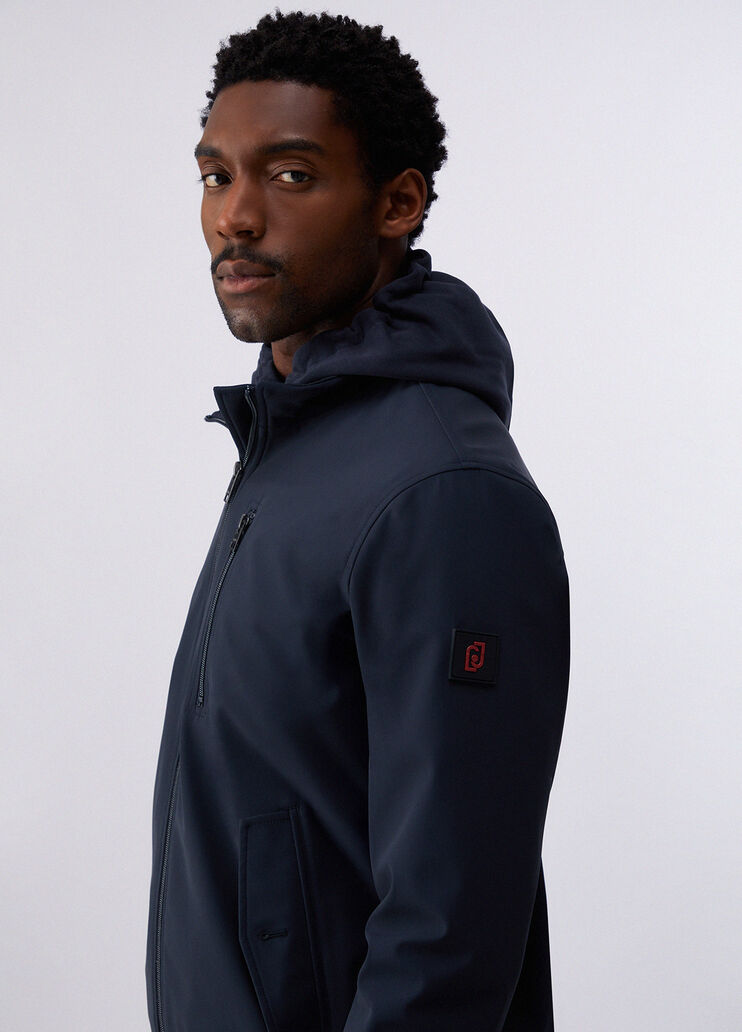 High-tech fabric bomber jacket dark blue Liu Jo - large image number 4