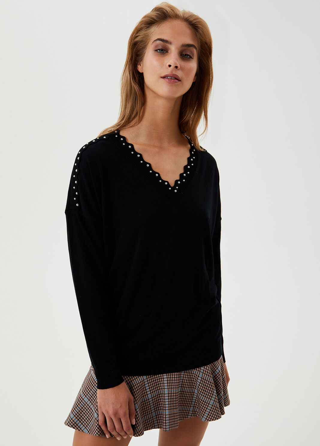 Jumper with studs Black Liu Jo - large image number 0