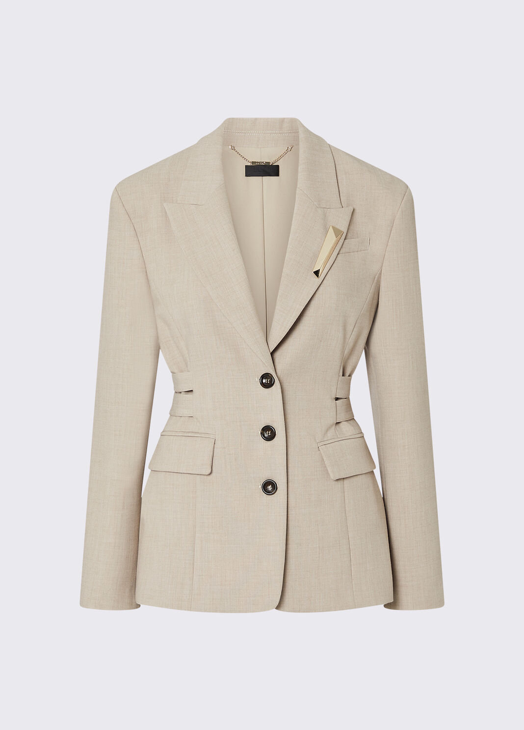 M&eacute;lange-Blazer mit Schnallen beige Liu Jo - large image number 6