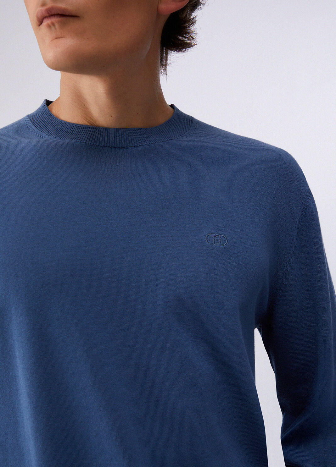 Cotton crepe pullover blue Liu Jo - large image number 4