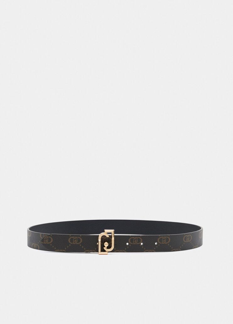 Reversible belt with logo black Liu Jo - large image number 1