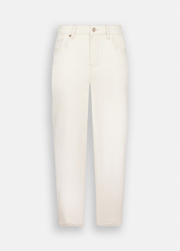 Carrot-fit trousers ecru Liu Jo - large image number 6 Carrot-fit trousers ecru Liu Jo - large image number 6