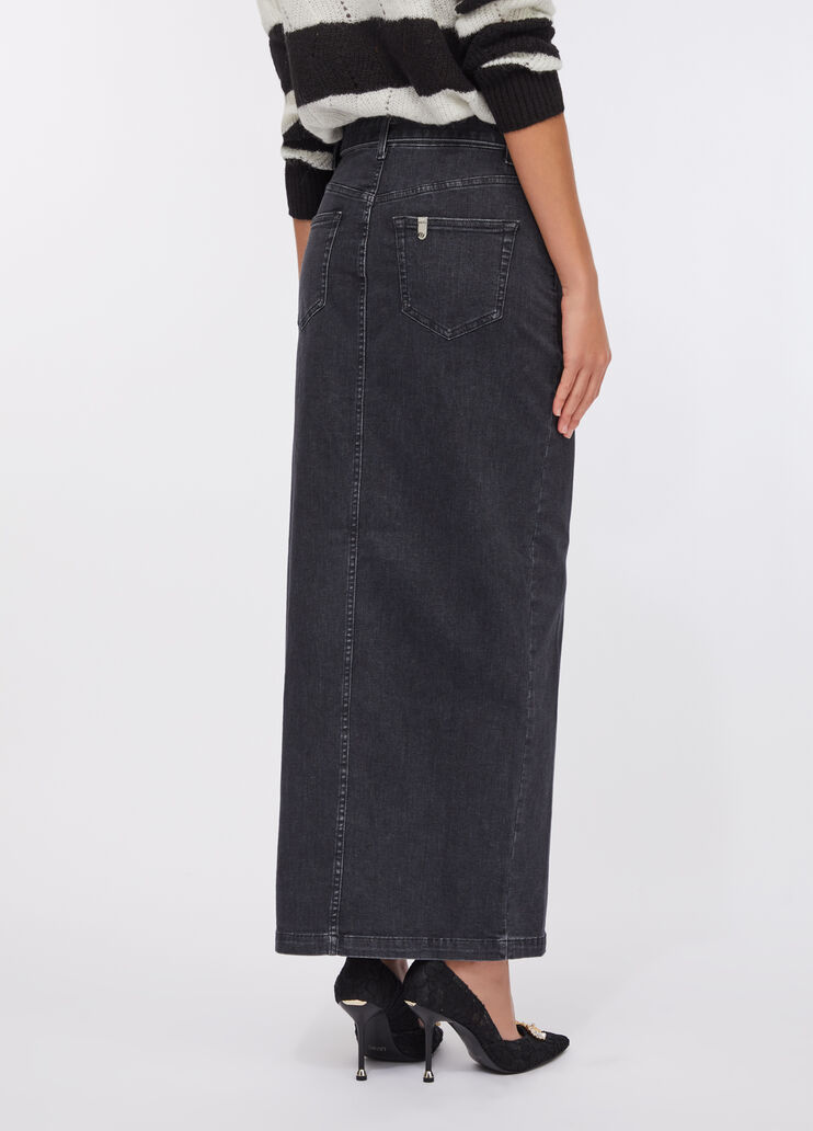 Denim skirt with belt grey denim Liu Jo - large image number 1