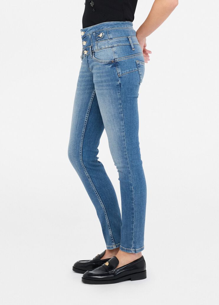 Skinny-Jeans mit hohem Bund Dunkles Denimblau Liu Jo - large image number 3 Skinny-Jeans mit hohem Bund Dunkles Denimblau Liu Jo - large image number 3