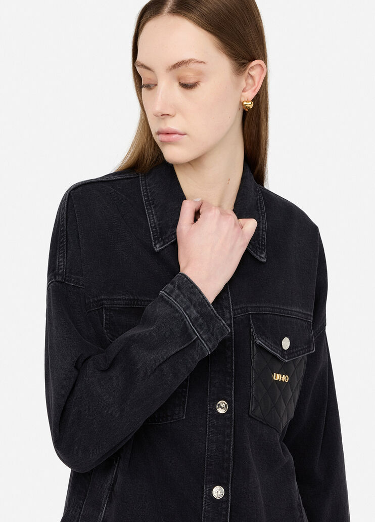 Veste en denim denim noir Liu Jo - large image number 2 Veste en denim denim noir Liu Jo - large image number 2
