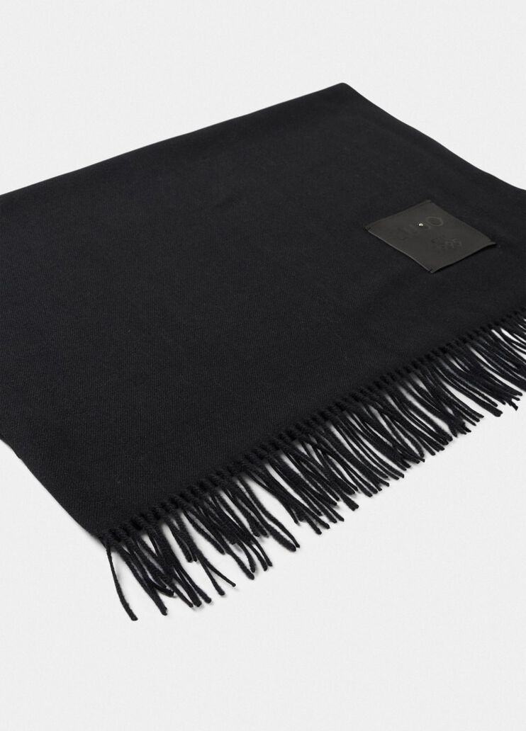 Stole with fringes black Liu Jo - large image number 2
