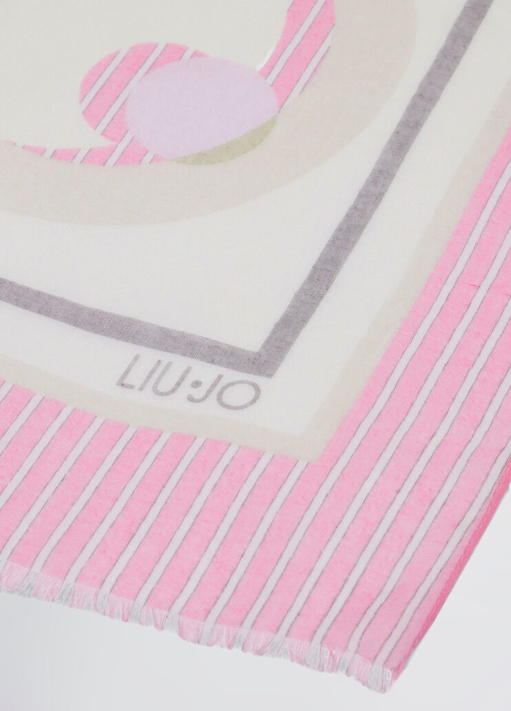 Shawl with print pink Liu Jo - large image number 4 Shawl with print pink Liu Jo - large image number 4