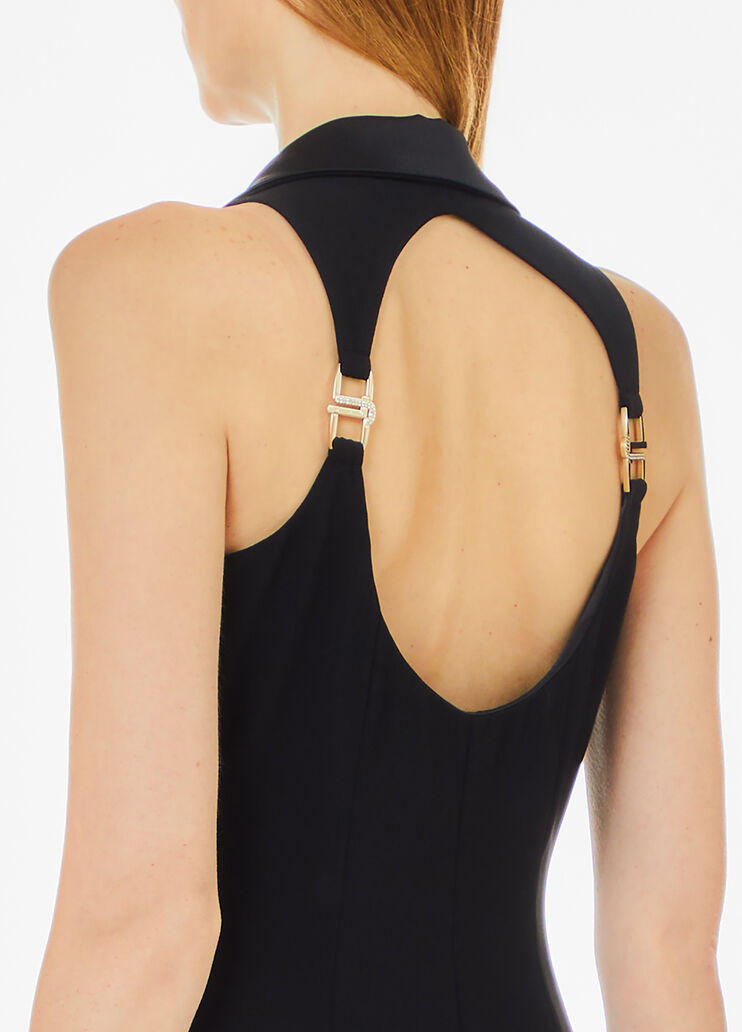 Robe en envers satin noir Liu Jo - large image number 2