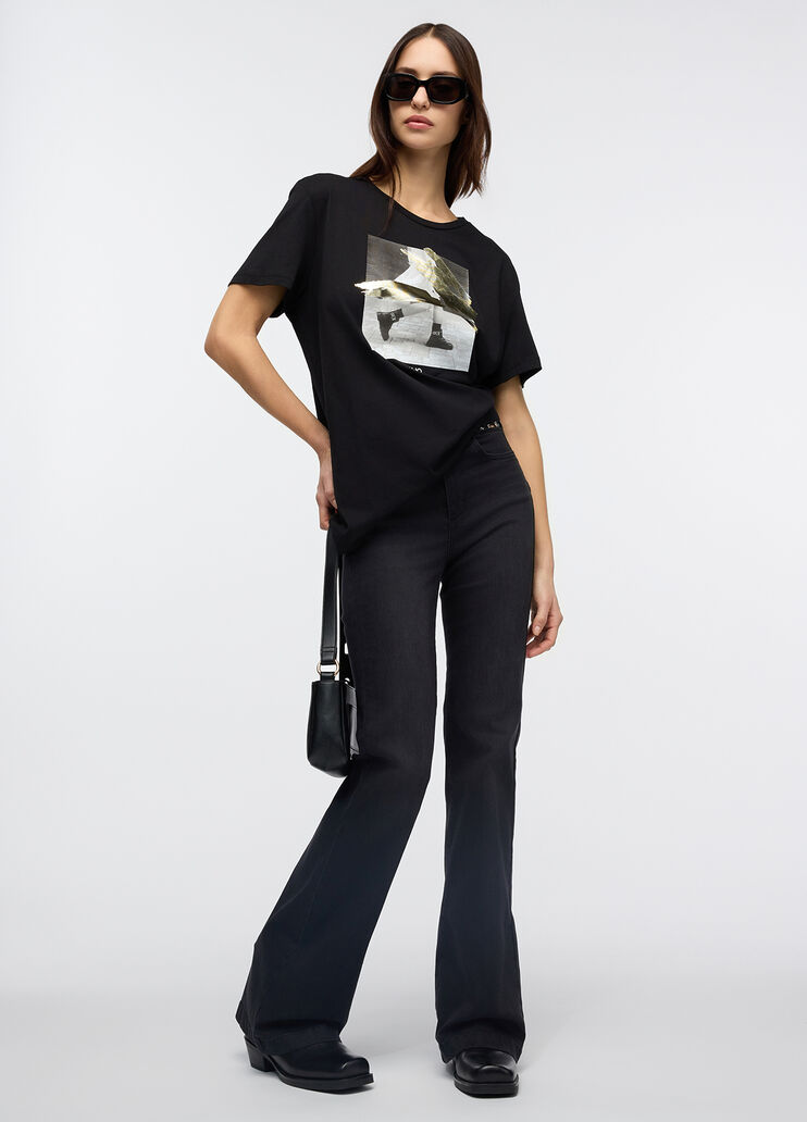 T-shirt con stampa nero Liu Jo - large image number 3