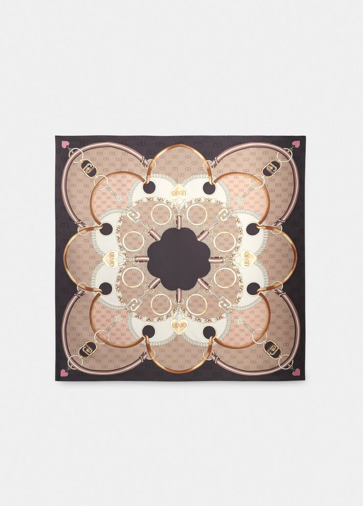 Foulard con stampa beige chiaro Liu Jo - large image number 2 Foulard con stampa beige chiaro Liu Jo - large image number 2