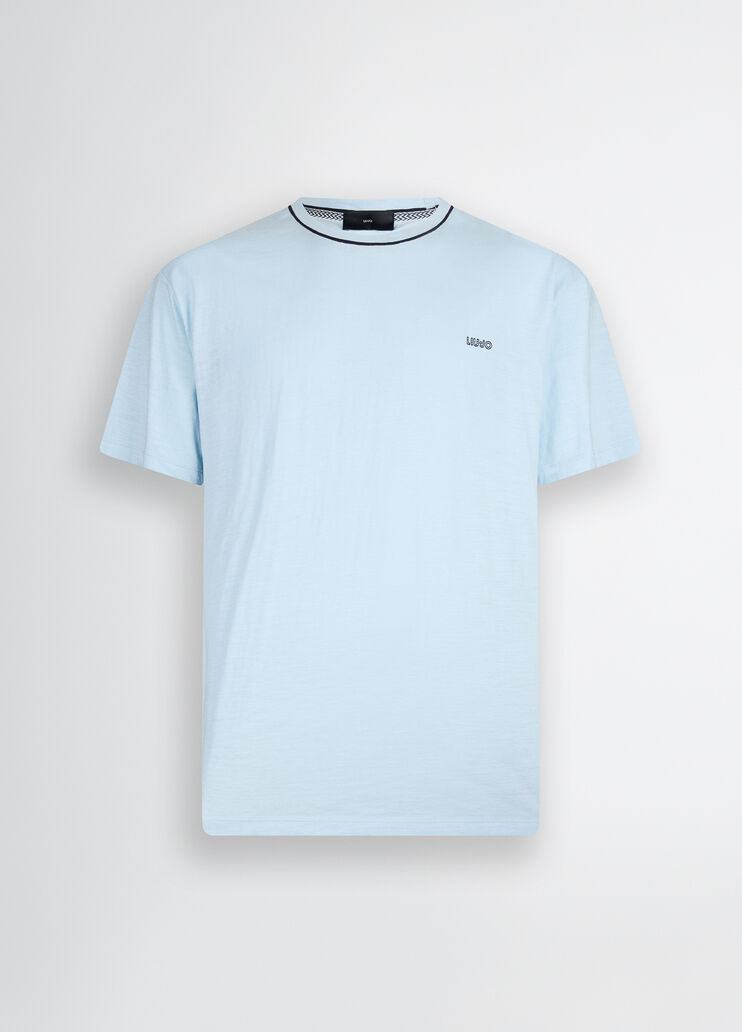 Light blue cotton T-shirt light blue Liu Jo - large image number 6 Light blue cotton T-shirt light blue Liu Jo - large image number 6