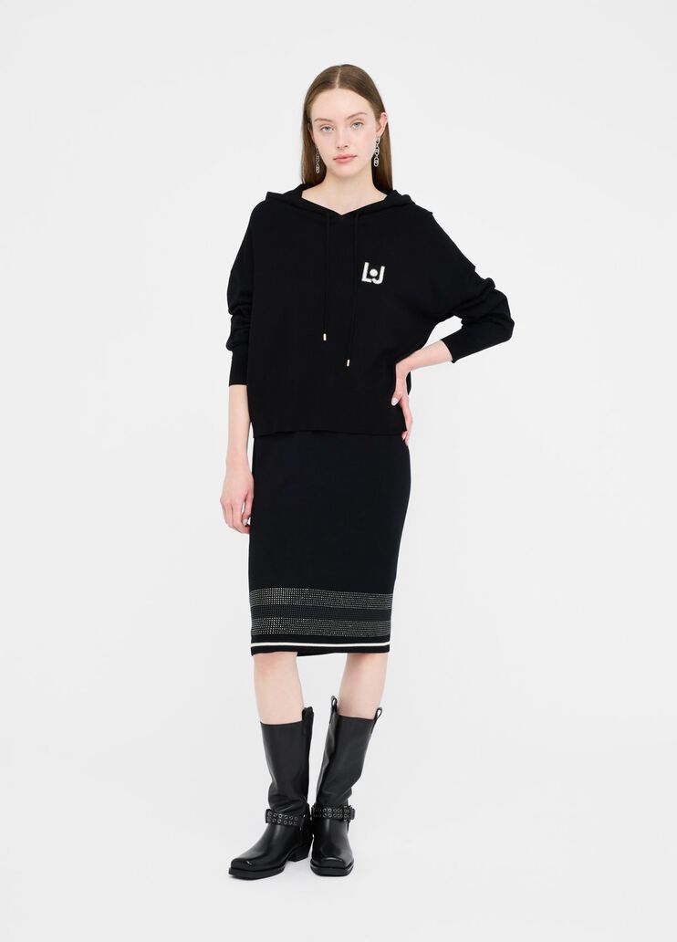 Knit sweatshirt black Liu Jo - medium Knit sweatshirt black Liu Jo - medium