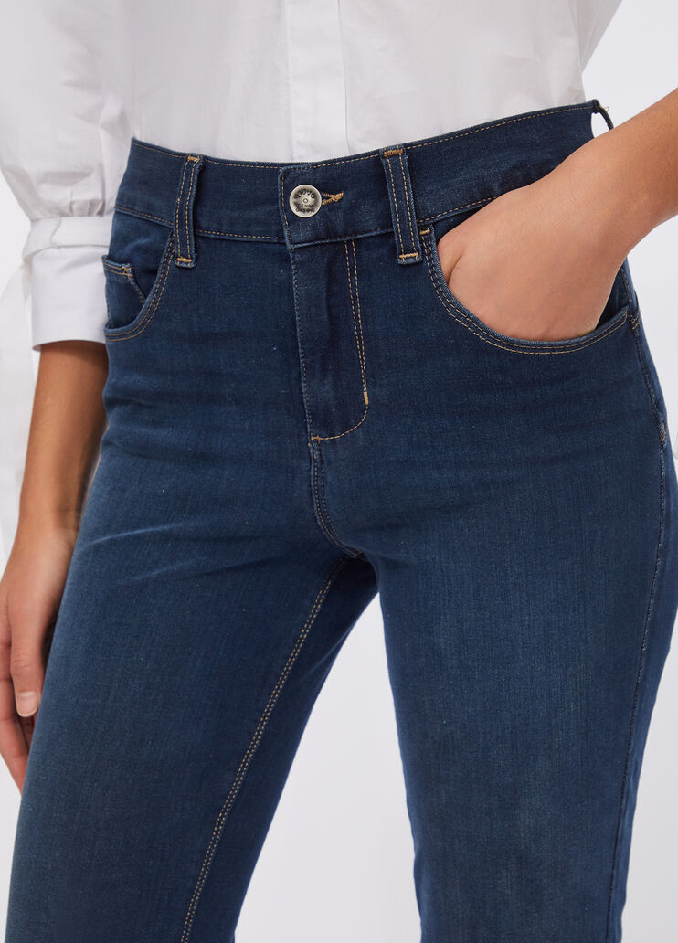 Джинсы с легким клёшем ниже колена Amazing Fit синий деним Liu Jo - large image number 4