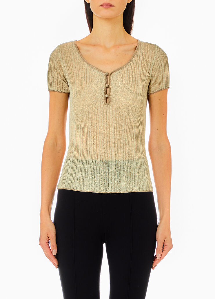 Camiseta de punto con lurex® dorado Liu Jo - medium Camiseta de punto con lurex® dorado Liu Jo - medium