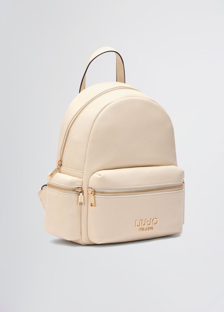 White backpack with logo cream Liu Jo - large image number 2