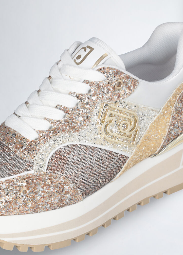 Sneakers platform full glitter oro Liu Jo - large image number 6 Sneakers platform full glitter oro Liu Jo - large image number 6
