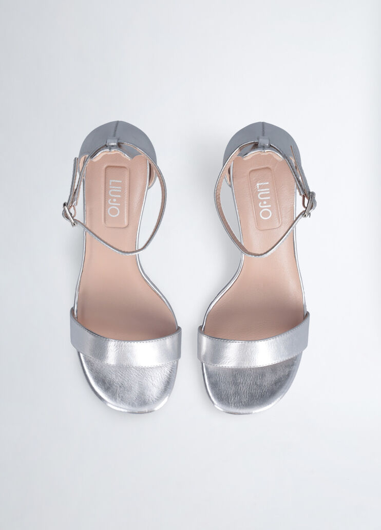 Sandals with branded heel silver tone Liu Jo - large image number 3 Sandals with branded heel silver tone Liu Jo - large image number 3