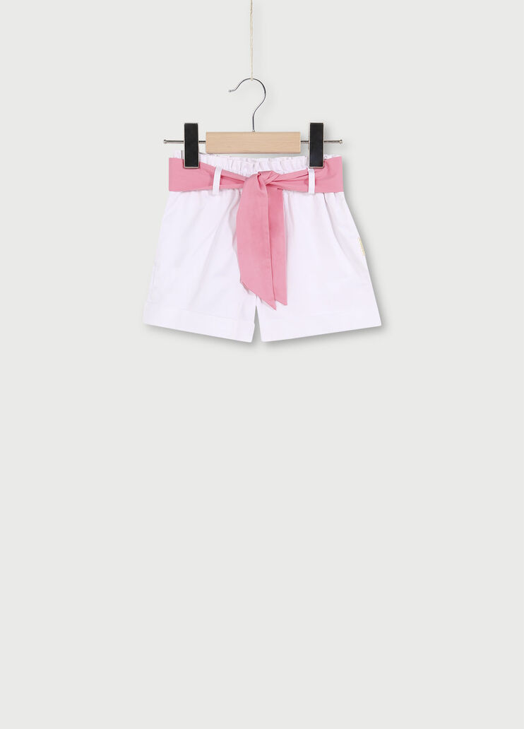 Short bambina con fiocco Bianco Liu Jo - large image number 0