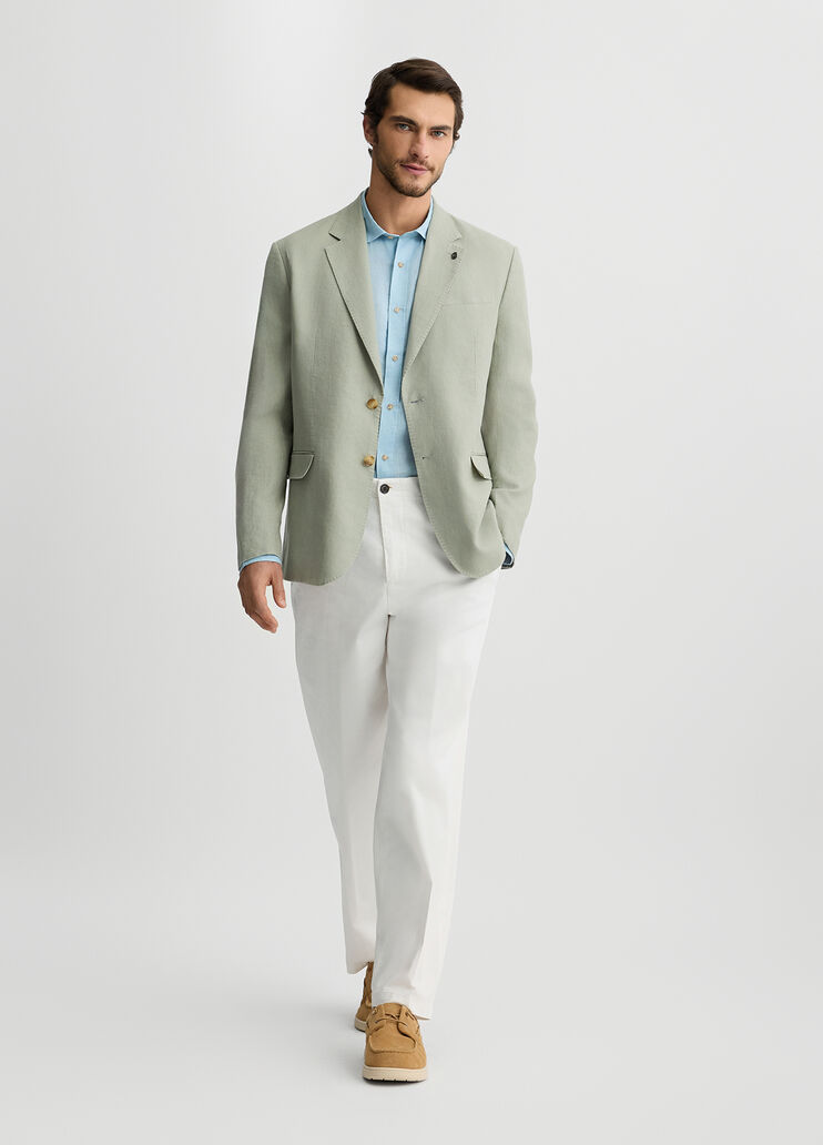 100% linen sage green blazer sage Liu Jo - large image number 5 100% linen sage green blazer sage Liu Jo - large image number 5