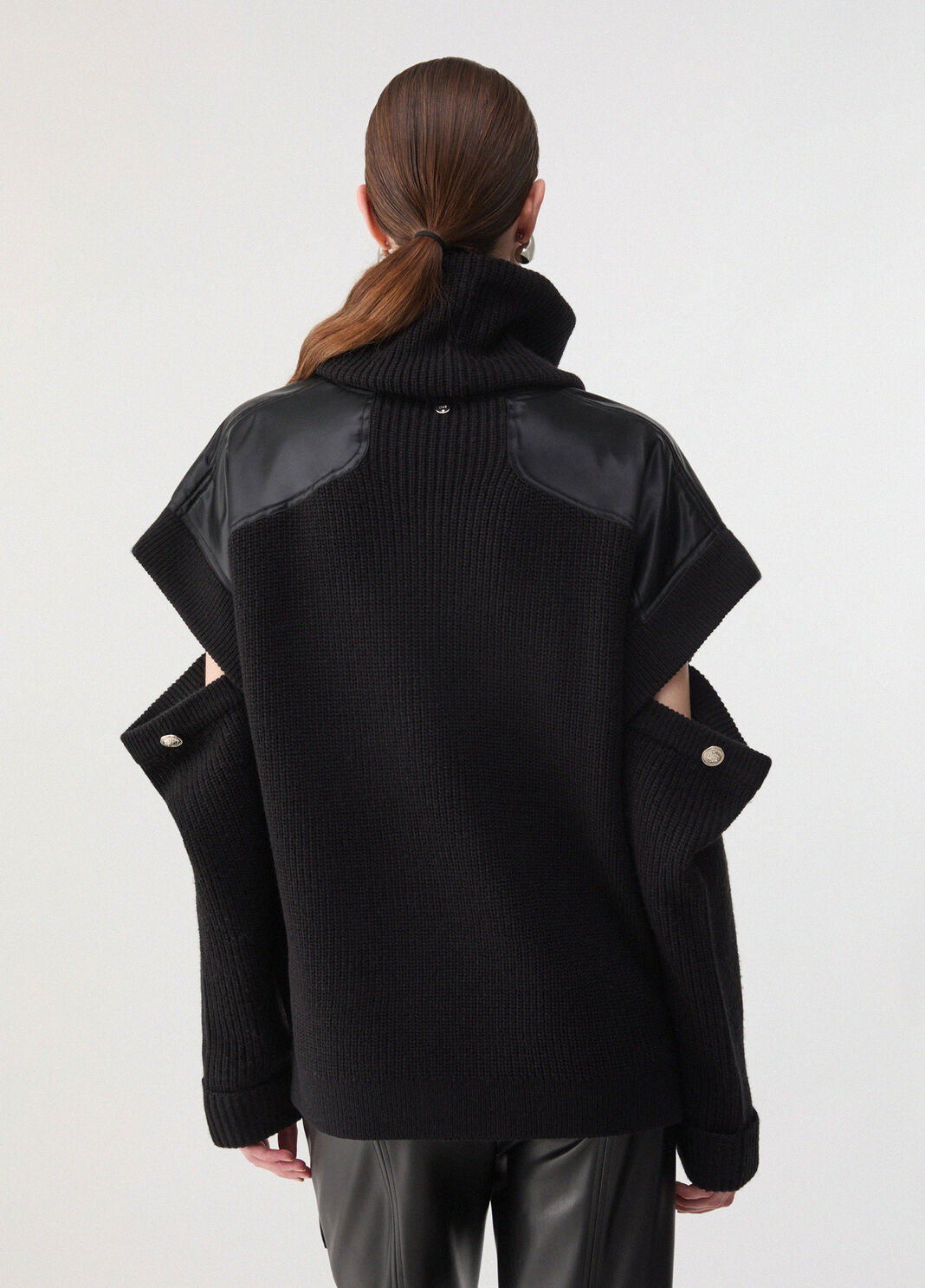 Turtleneck sweater with cut-outs black Liu Jo - large image number 1