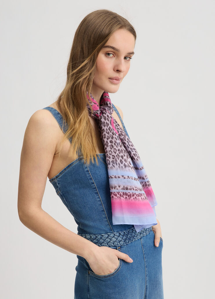 Animal-print foulard dark pink Liu Jo - medium Animal-print foulard dark pink Liu Jo - medium