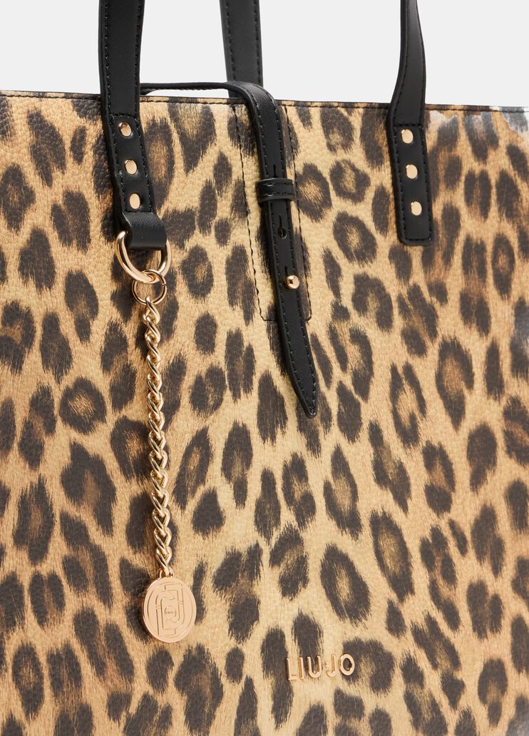 Large animal-print tote bag leopard print Liu Jo - large image number 5 Large animal-print tote bag leopard print Liu Jo - large image number 5