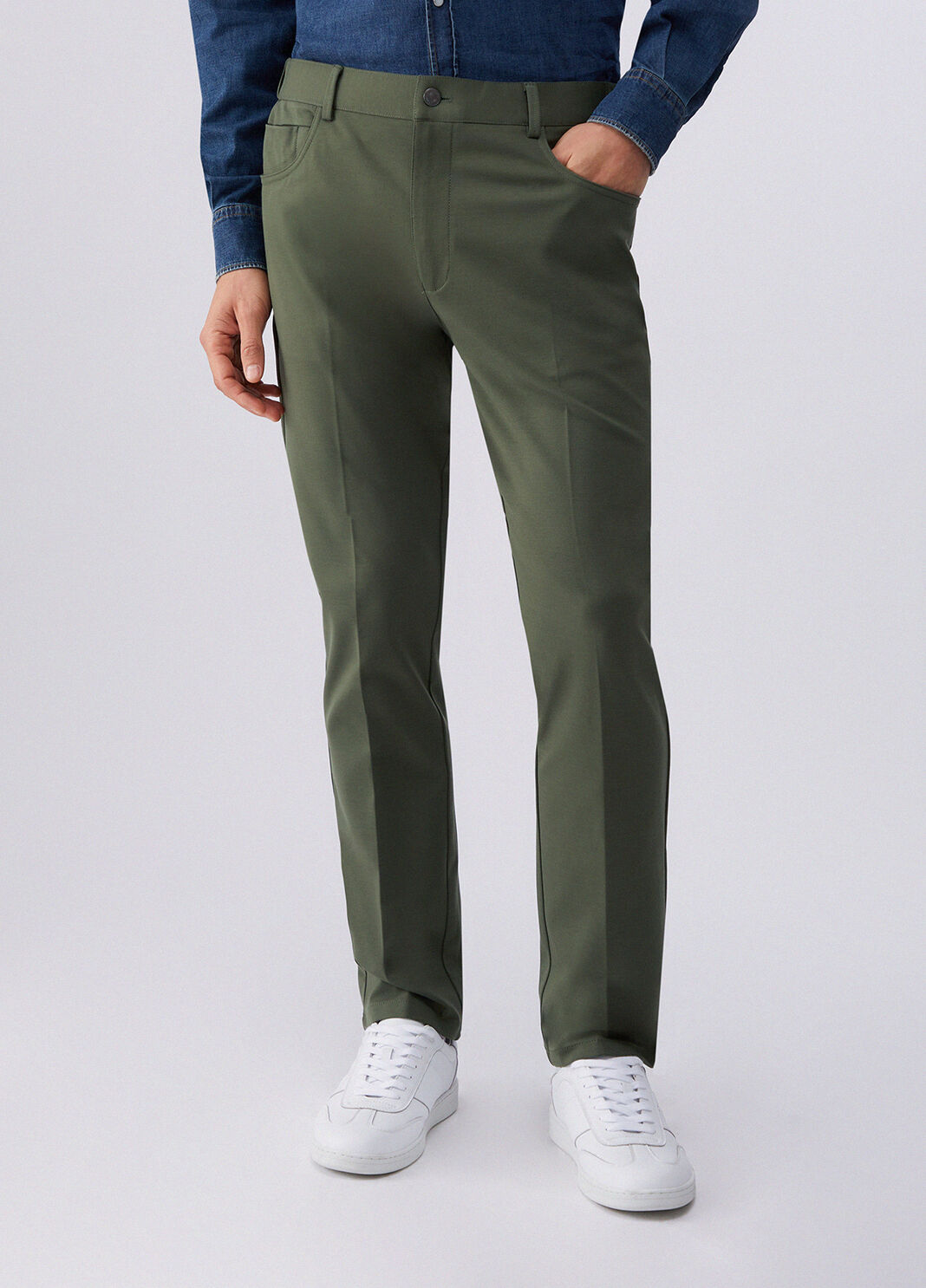 Slim-fit trousers thyme green Liu Jo - large image number 0