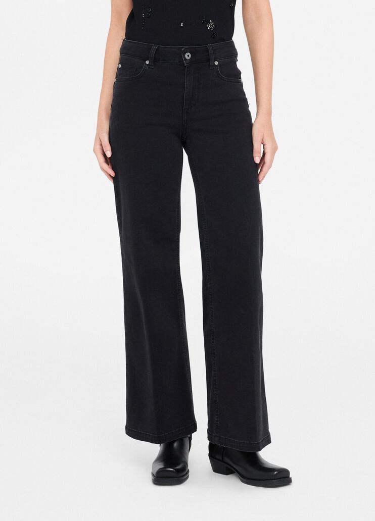 High-rise flared jeans black denim Liu Jo - large image number 0 High-rise flared jeans black denim Liu Jo - large image number 0