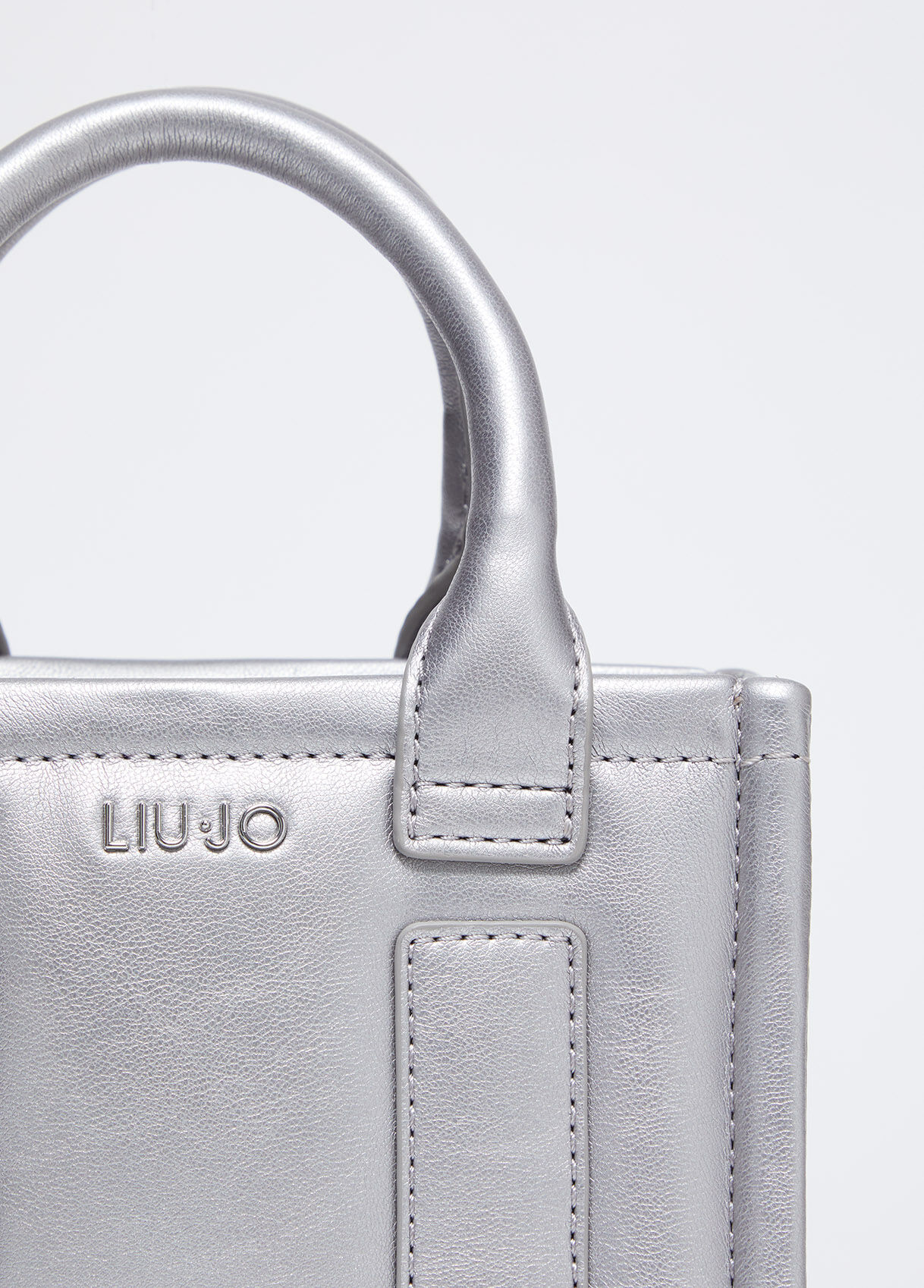 Mini shopping tote with shoulder strap colour grey | Liu Jo