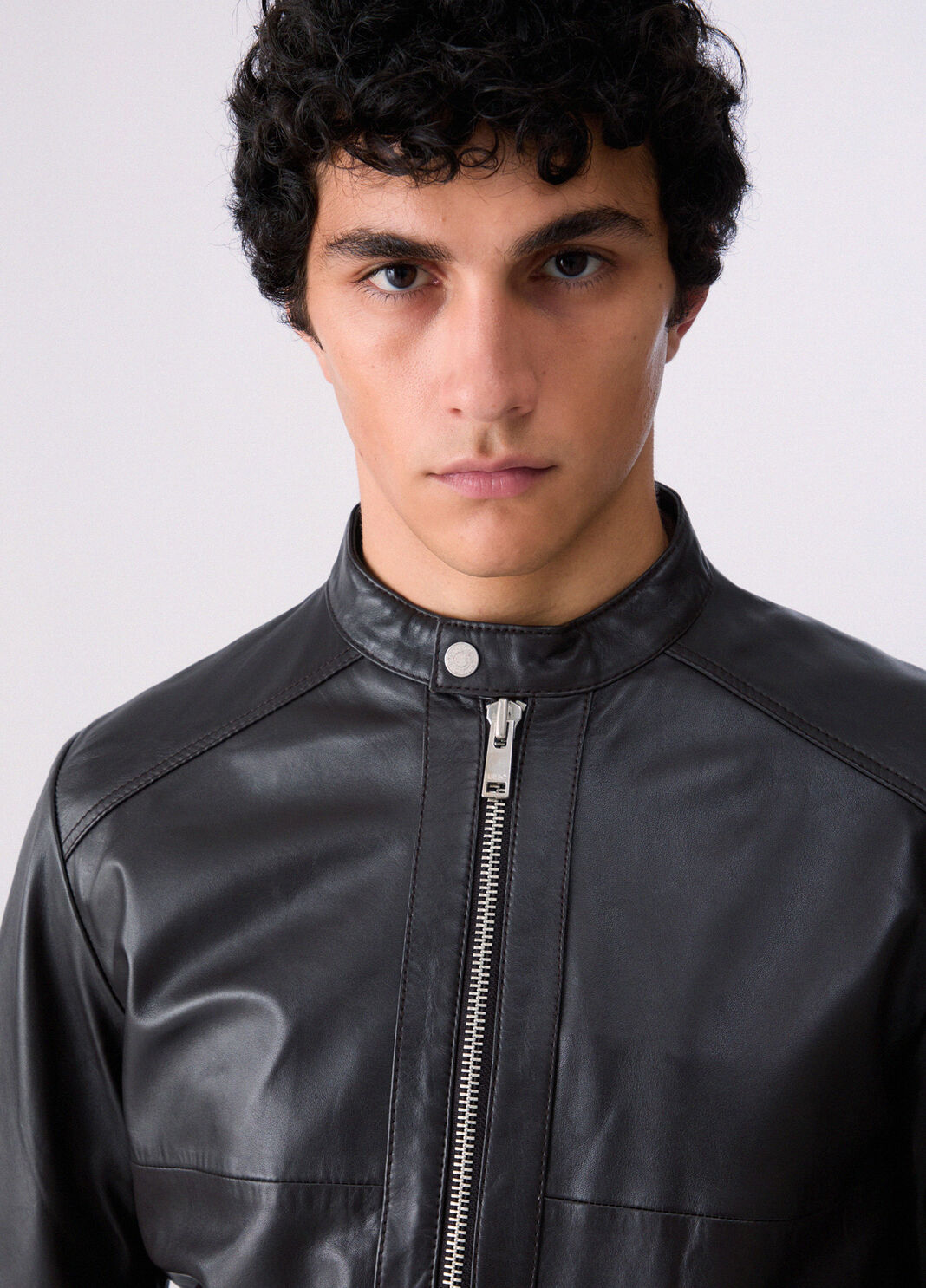 Leather biker jacket chocolate Liu Jo - large image number 4