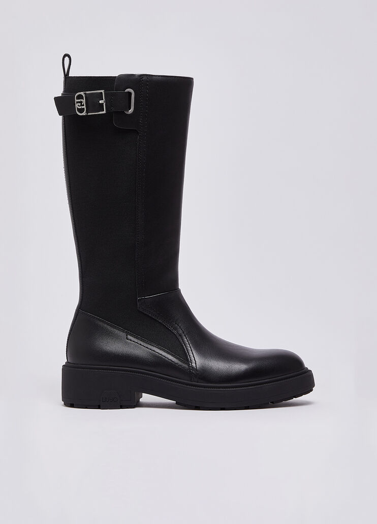 Hohe Stiefel aus Leder Schwarz Liu Jo - medium